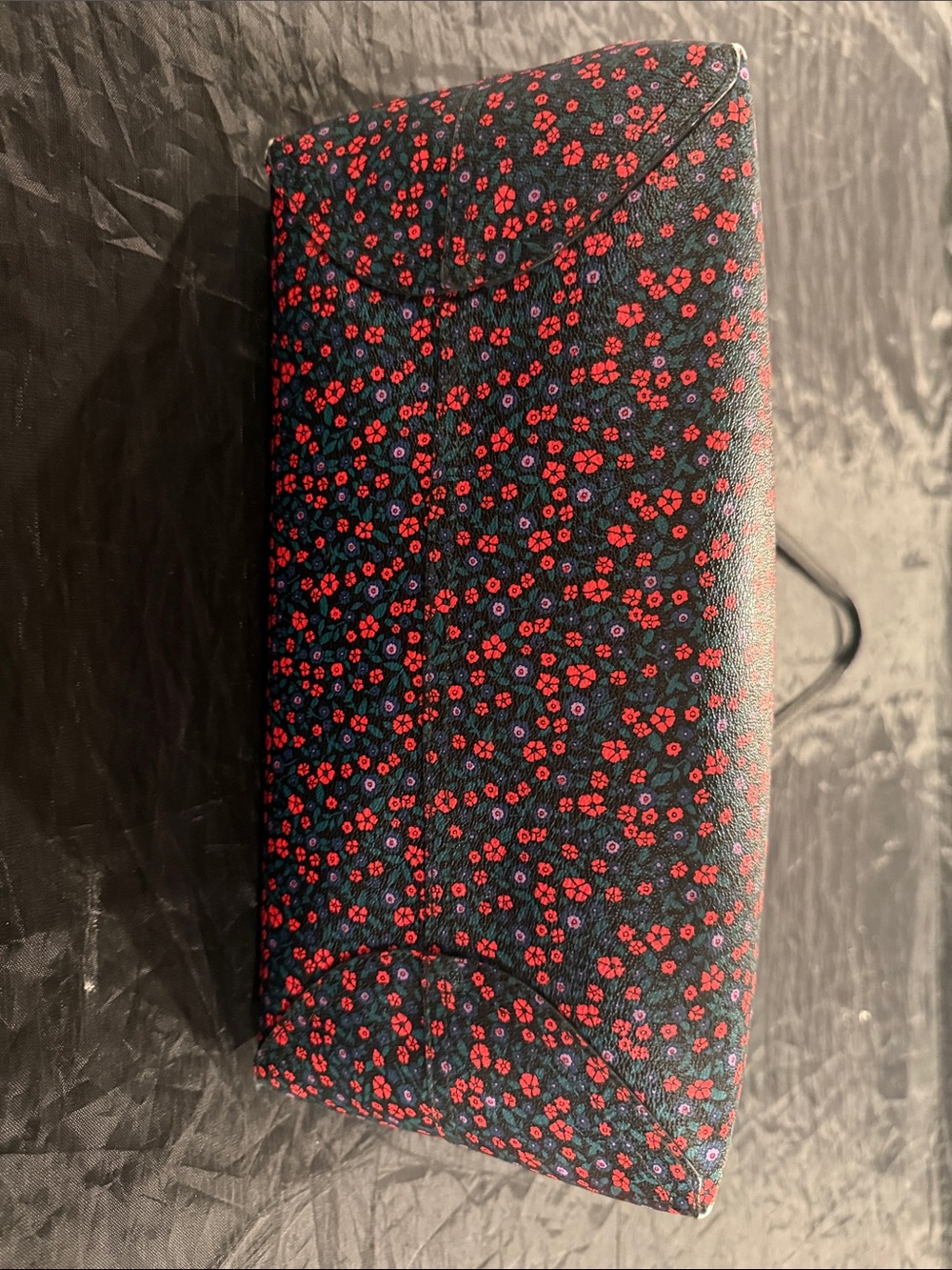 Coach Black Tote with Red Floral Print - Picture 5 of 6